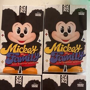 Disney Mickey Mouse Family Keychain - Black, Yellow, and Red